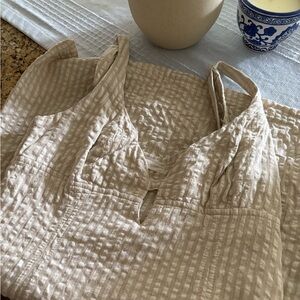 Beige striped dress